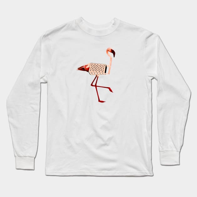 Grater Flamingo Long Sleeve T-Shirt by Dominyknax